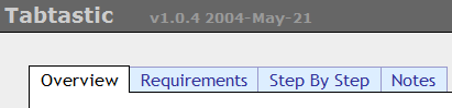 Tabtastic screen shot.