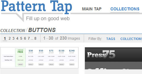 Inspirational Buttons in web design - Pattern Tap